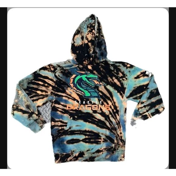 XFL Other - Seattle Dragons XFL Tie-Dye Hoodie